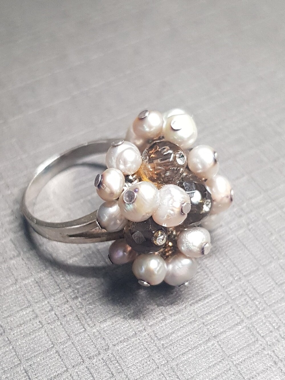 Sterling Silver Cluster Cocktail Ring